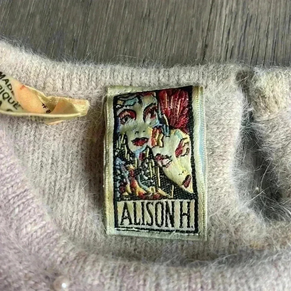 🔥ALISON H.🔥 | Vintage light pink angora rabbit hair short sleeve sweater - Picture 6 of 12